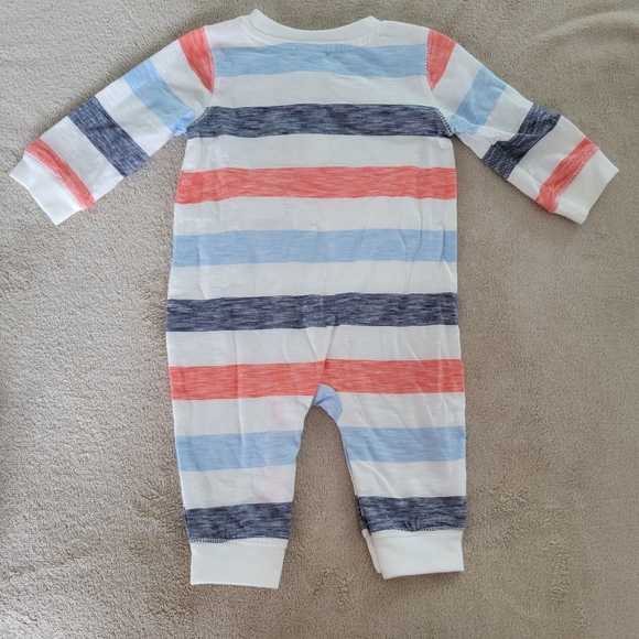 Gymboree Treats and Trucks stripe romper and sock set - Picture 3 of 4